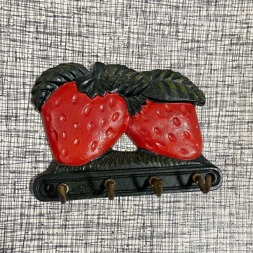 Vintage Cast Iron Strawberry Key Holder